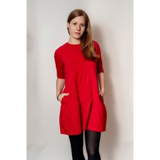 Šaty SOFIE podzimní, red - M, délka 85