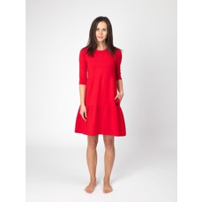 Šaty SOFIE podzimní, red - L, délka 85