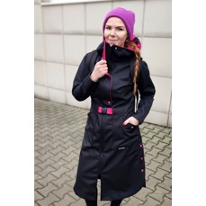 Kabát SINGULARIX, black/pink - S