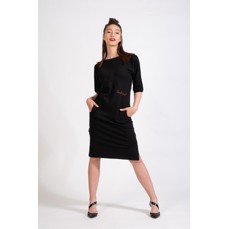 šaty Laskavost, sleeve/ black- XL